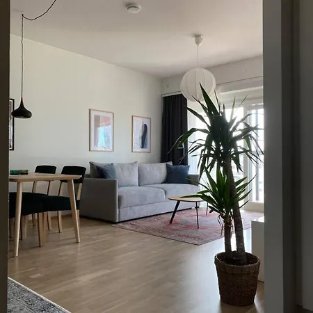 Apartment Modern 1br With House Sauna & Huge Balcony Above Mall Of Tripla By Nordic Collection Helsinki